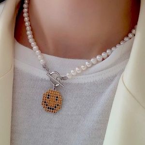 Happy face necklace